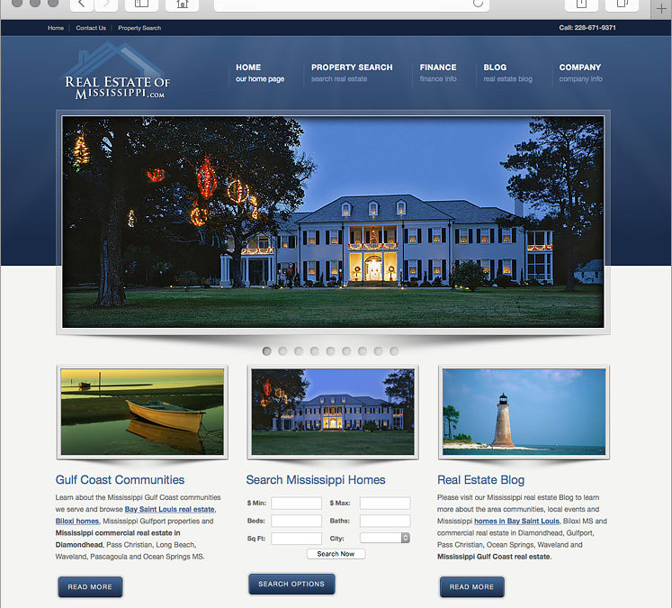 Mississippi Gulf Coast Real Estate Website Design