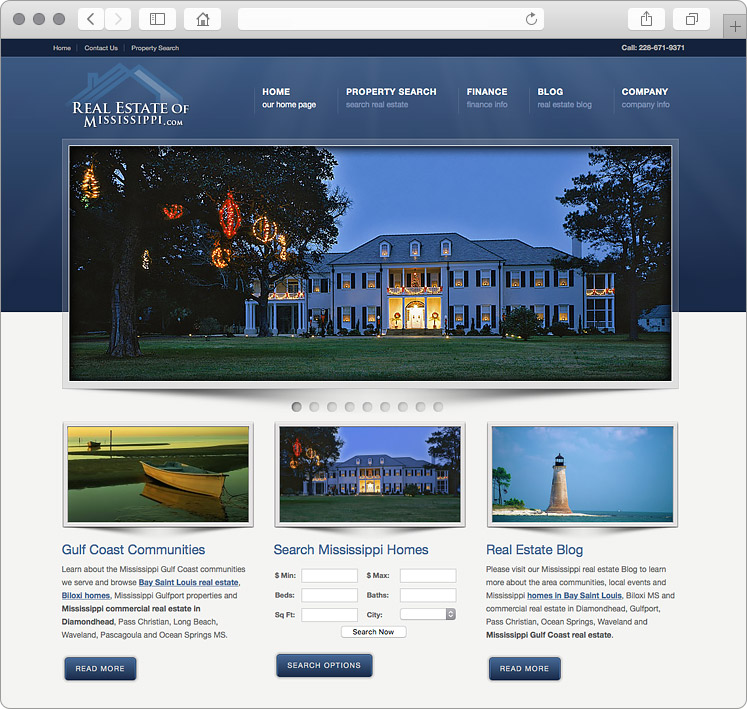 Mississippi Gulf Coast Real Estate Website Design