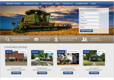 Responsive Kansas Real Estate for Sale and for Auction Website