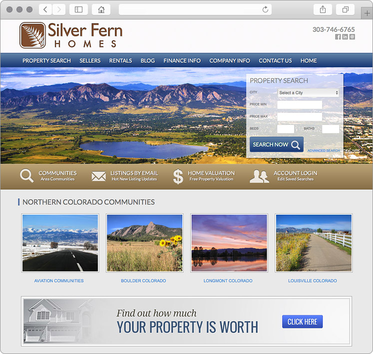Boulder Colorado Real Estate Website Design