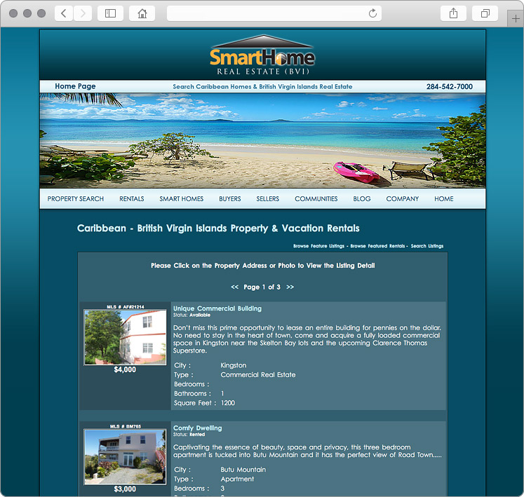 British Virgin Islands Vacation Rental Tool
