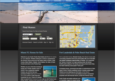 Fort Lauderdale and Miami Florida Real Estate Company Website