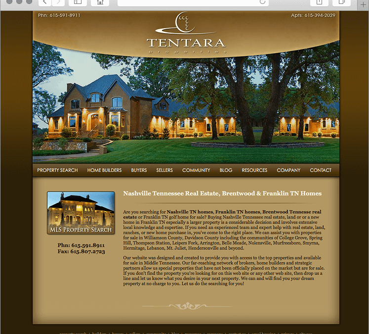 Tennessee Real Estate Company Website Design