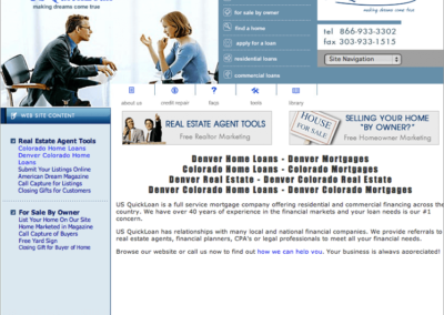 US Quick Loan Mortgage Company Website Design