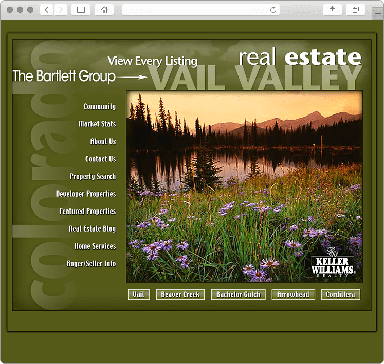 Vail Colorado Real Estate team Website Design Vail Colorado Real Estate team Website Design