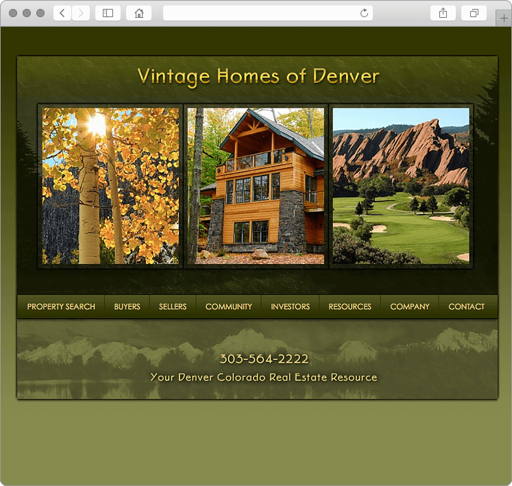 Denver Colorado Real Estate Broker Website Design