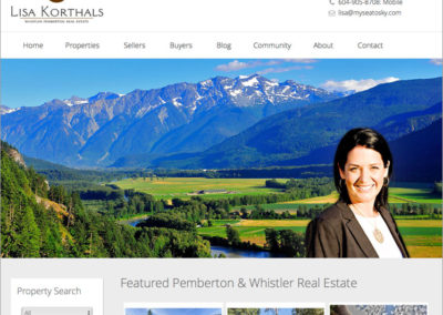 Pemberton & Whistler BC Real Estate Web Design