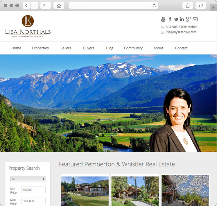 Pemberton & Whistler BC Real Estate Web Design