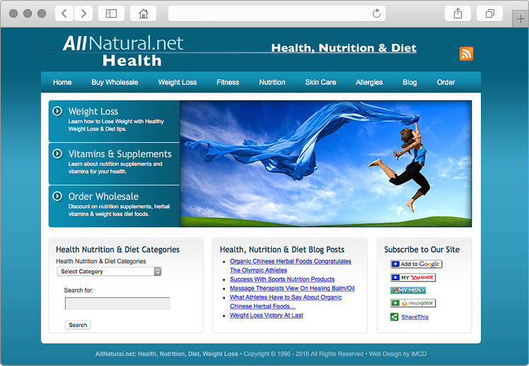 Natural Health Nutrition Blog Website Design Natural Health Nutrition Blog Website Design