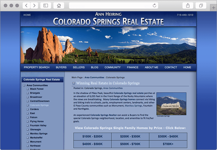 Colorado Springs Real Estate Website Design - Community CMS Tool Colorado Springs Real Estate Website Design - Community CMS Tool