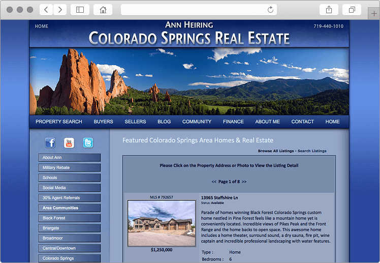 Colorado Springs Real Estate Website Featured Listing Tool Colorado Springs Real Estate Website Featured Listing Tool