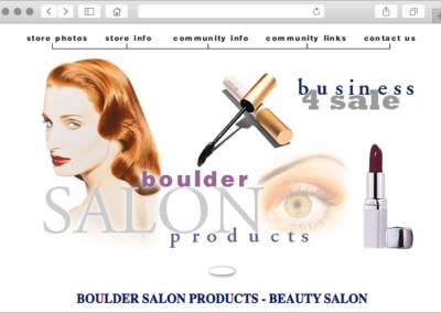 Boulder Salon Products Business Website Design