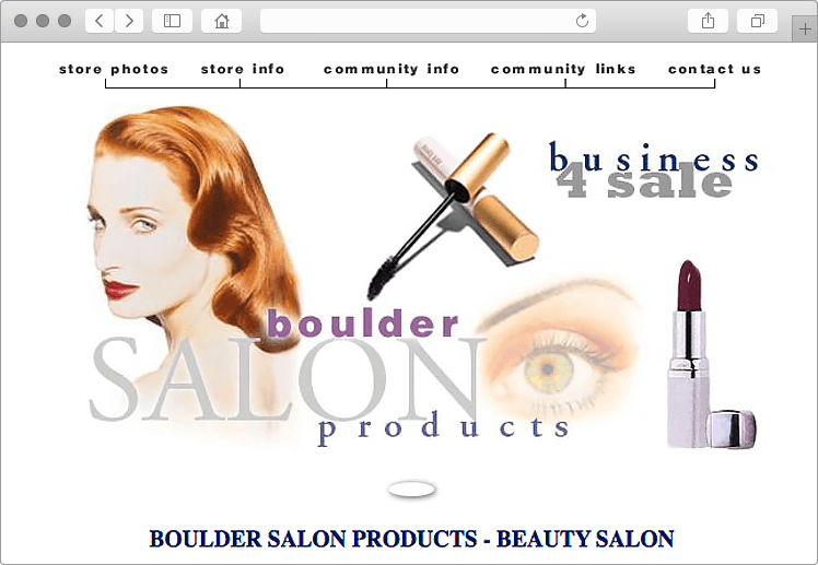 Boulder Salon Products Business Website Design