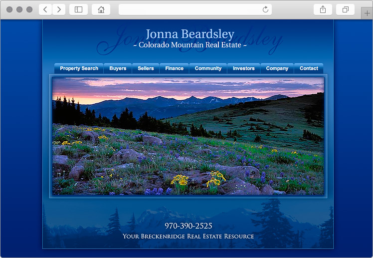Breckenridge Colorado Real Estate Agent Web Design