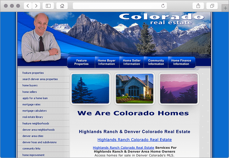 Highlands Ranch Colorado Real EstateLanding Page Design