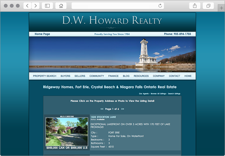 Ridgeway Ontario Real Estate Website Featured Listing Tool Ridgeway Ontario Real Estate Website Featured Listing Tool