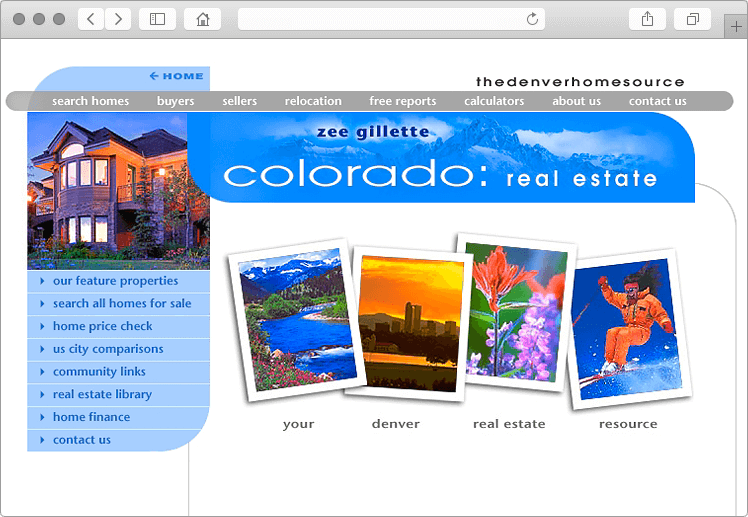Metro Denver Colorado Real Estate Agent Website Design