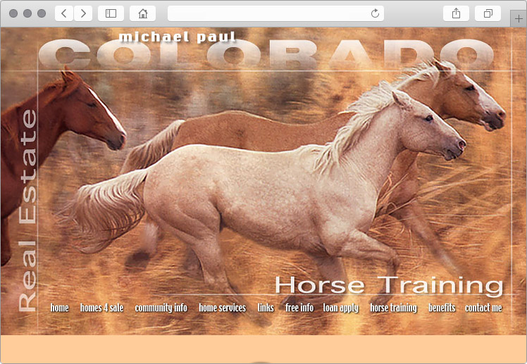 Colorado Horse Property Website - Horse Training Section