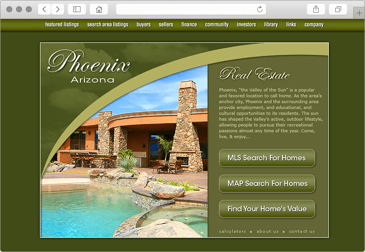 Phoenix Arizona Real Estate Website Design Phoenix Arizona Real Estate Website Design