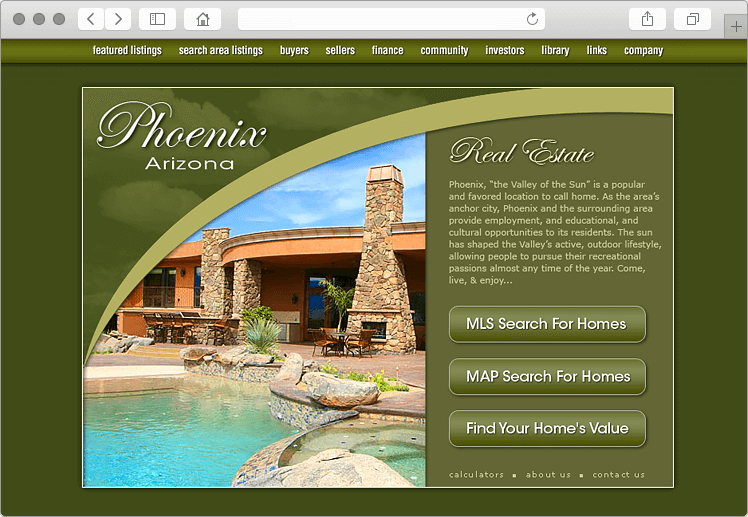 Phoenix Arizona Real Estate Website Design