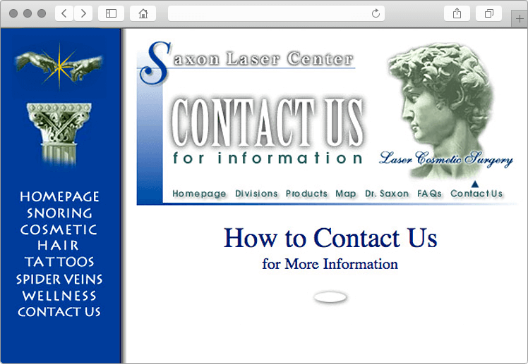Custom Laser Cosmetic Surgery Medical Website Design Custom Laser Cosmetic Surgery Medical Website Design