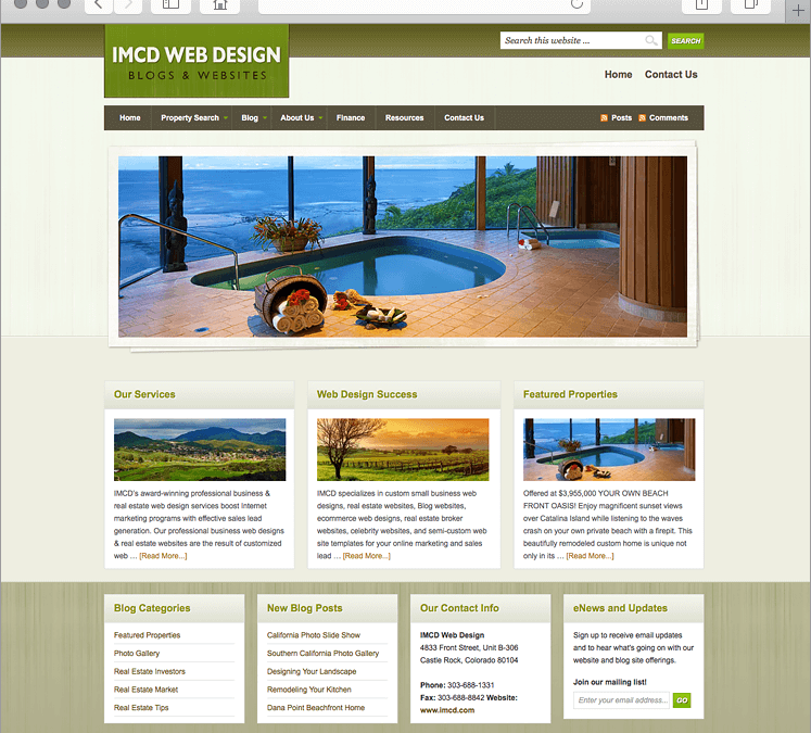 Nature Themed WordPress Real Estate Web Design
