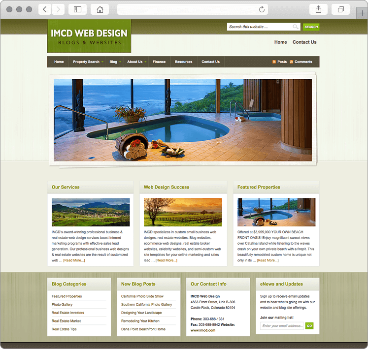 Nature Themed WordPress Real Estate Web Design