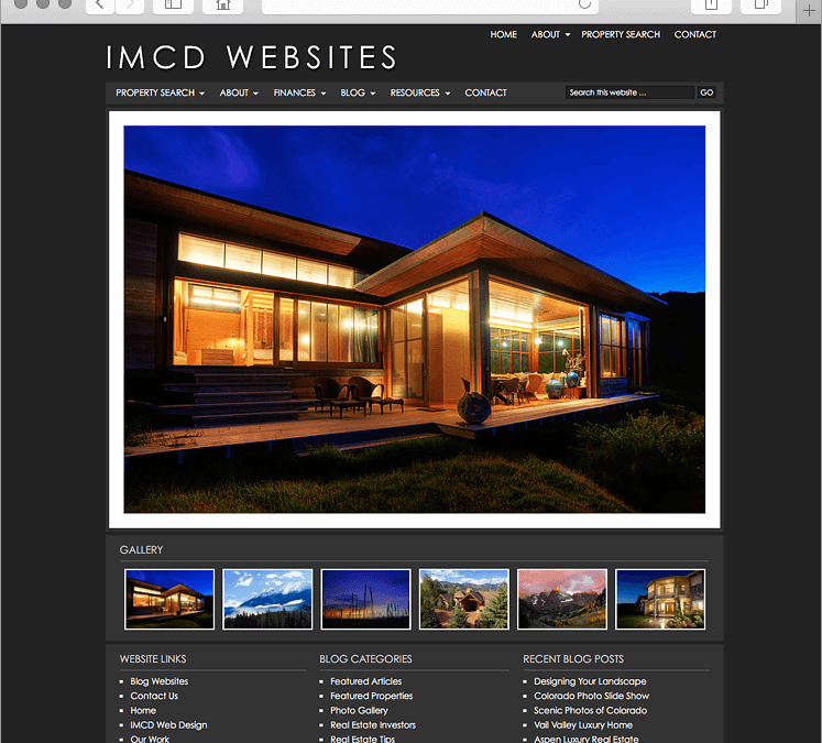 Gallery Style WordPress Real Estate Web Design