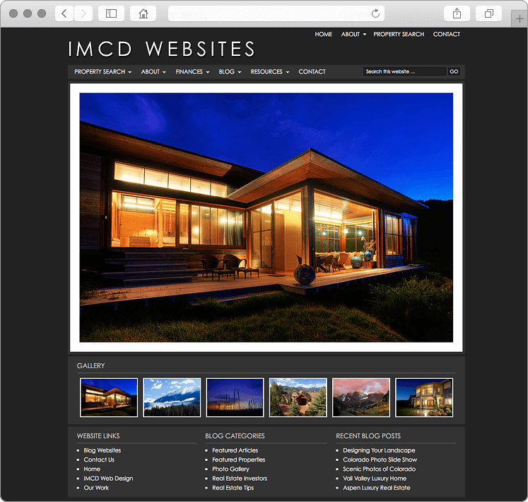 Gallery Style WordPress Real Estate Web Design Gallery Style WordPress Real Estate Web Design