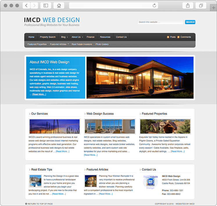 Modern Style Real Estate WordPress Web Design