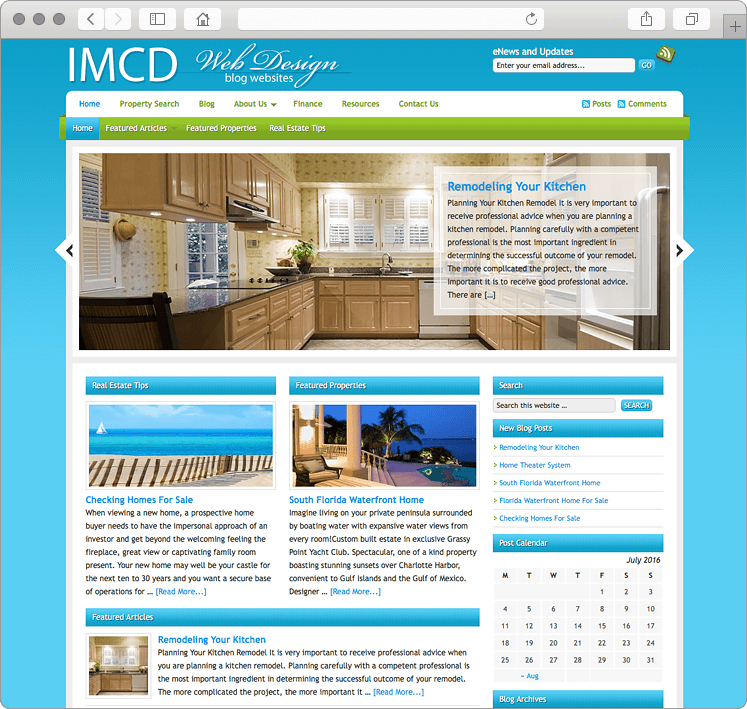 IMCD WordPress Real Estate Website Design