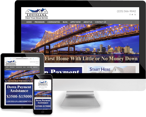 Responsive Louisiana First Time Home Buyer Website Design Responsive Louisiana First Time Home Buyer Website Design