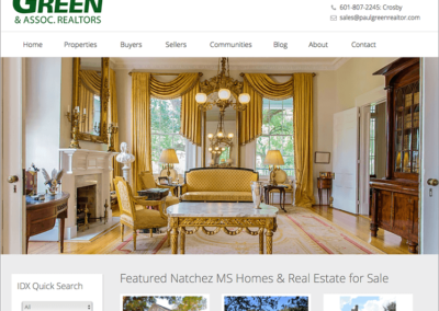 Natchez Mississippi Real Estate Company Website Design