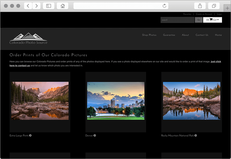 Colorado Photography Secure Shopping Cart Online Print Ordering Colorado Photography Secure Shopping Cart Online Print Ordering