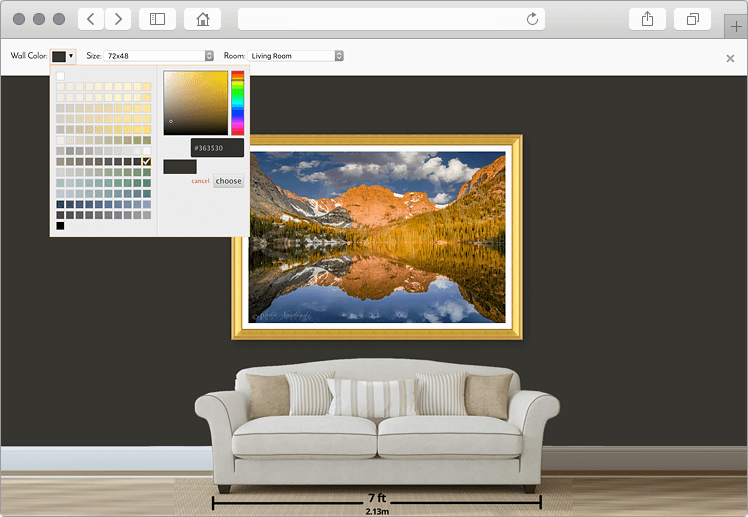 Colorado Photography Website Shopping Cart with Wall Previews Colorado Photography Website Shopping Cart with Wall Previews