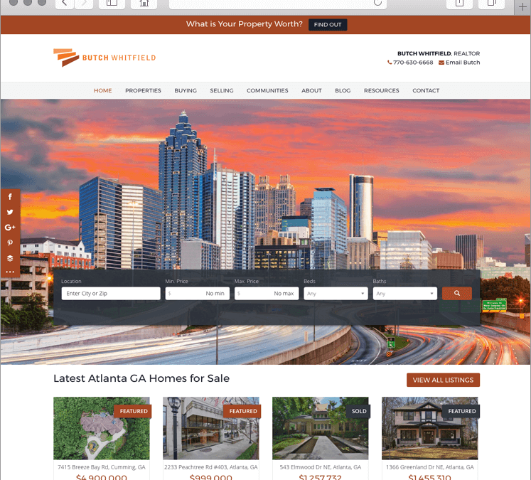 Custom Mobile Responsive Atlanta Real Estate Web Design