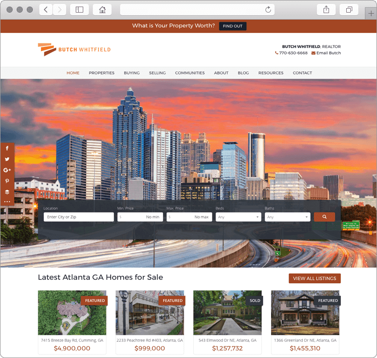 Custom Mobile Responsive Atlanta Real Estate Web Design Custom Mobile Responsive Atlanta Real Estate Web Design