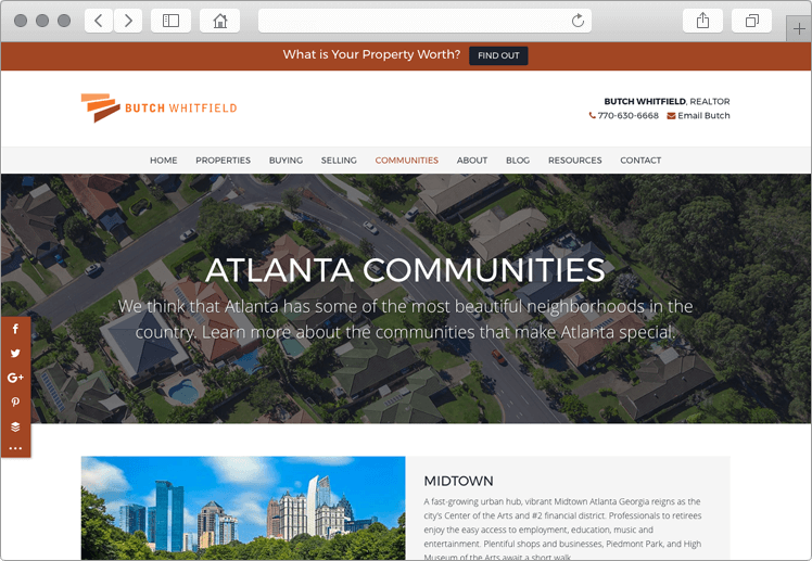 Atlanta Georgia Real Estate Web Design - Custom Community pages Atlanta Georgia Real Estate Web Design - Custom Community pages