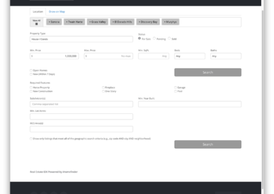 Custom Website Property Search