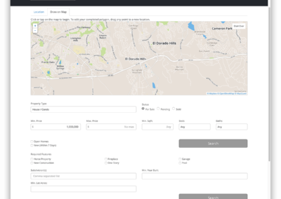 Custom Website Property Search by Map