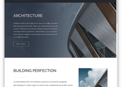 Custom Website Architectural Services Page