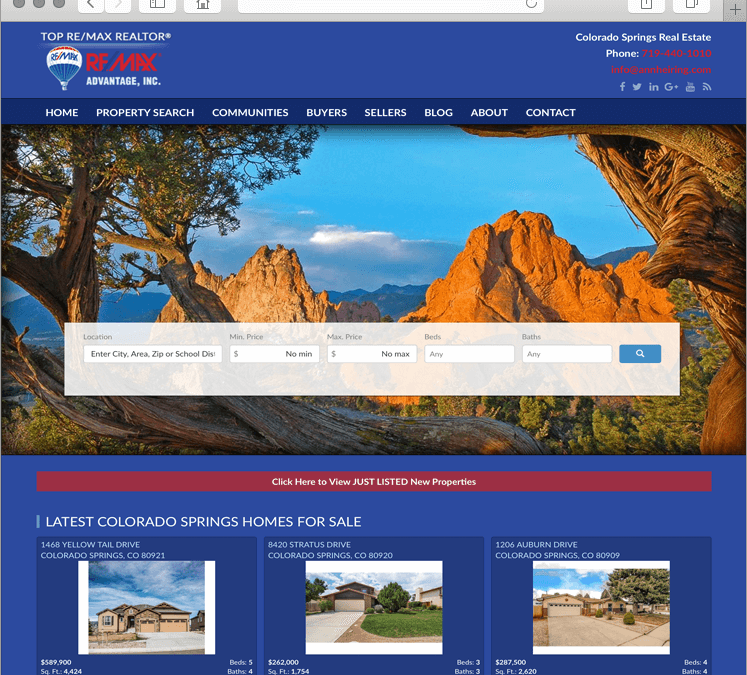 Responsive Colorado Springs Real Estate Web Design