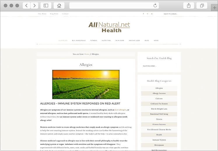 AllNatual.Net Healthy Living Website Articles AllNatual.Net Healthy Living Website Articles