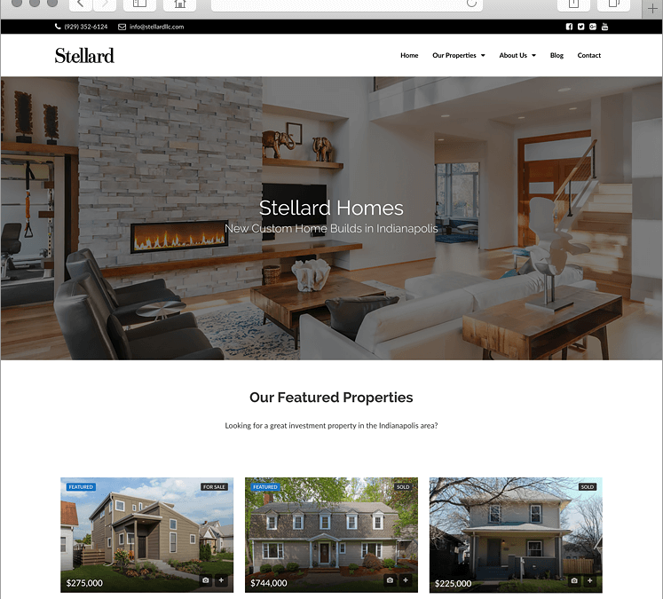 Indianapolis Custom Home Builder Website Design