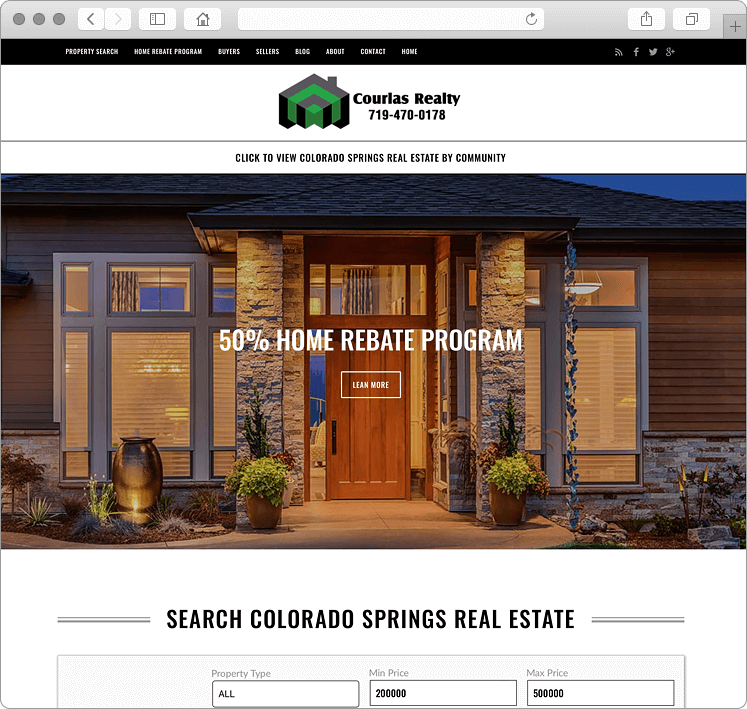 Custom Mobile Responsive Colorado Springs Real Estate Website Design Custom Mobile Responsive Colorado Springs Real Estate Website Design
