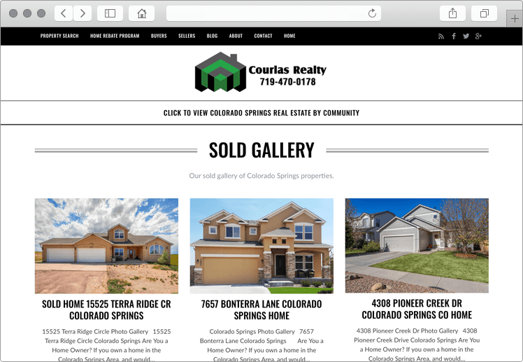Custom Sold Gallery Colorado Springs Real Estate Web Design Custom Sold Gallery Colorado Springs Real Estate Web Design