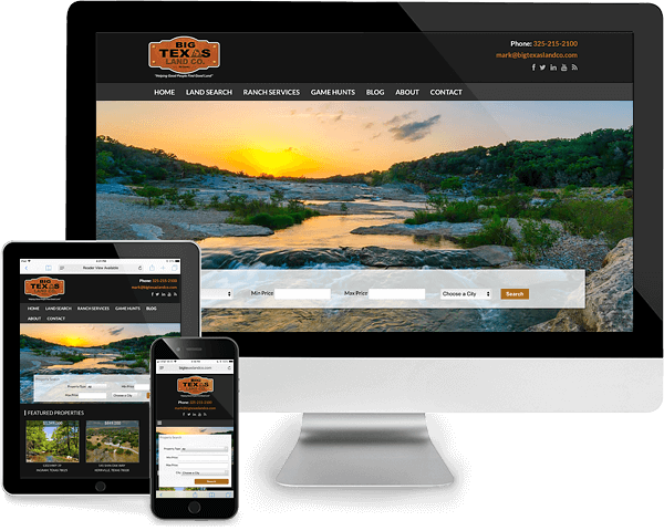 Mobile Responsive Texas Ranch & Land Web Design