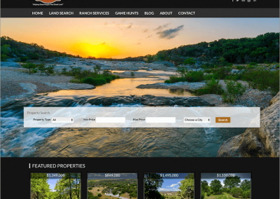 Texas Ranch and Land Web Design