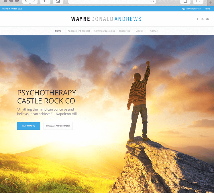 Colorado Psychotherapist Custom Web Site Design