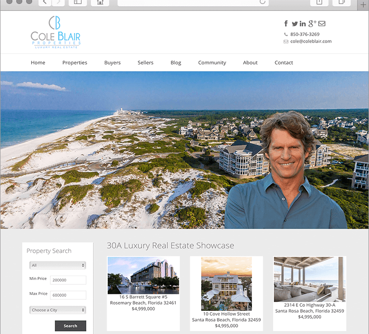 30A Florida Mobile Responsive Real Estate Web Design